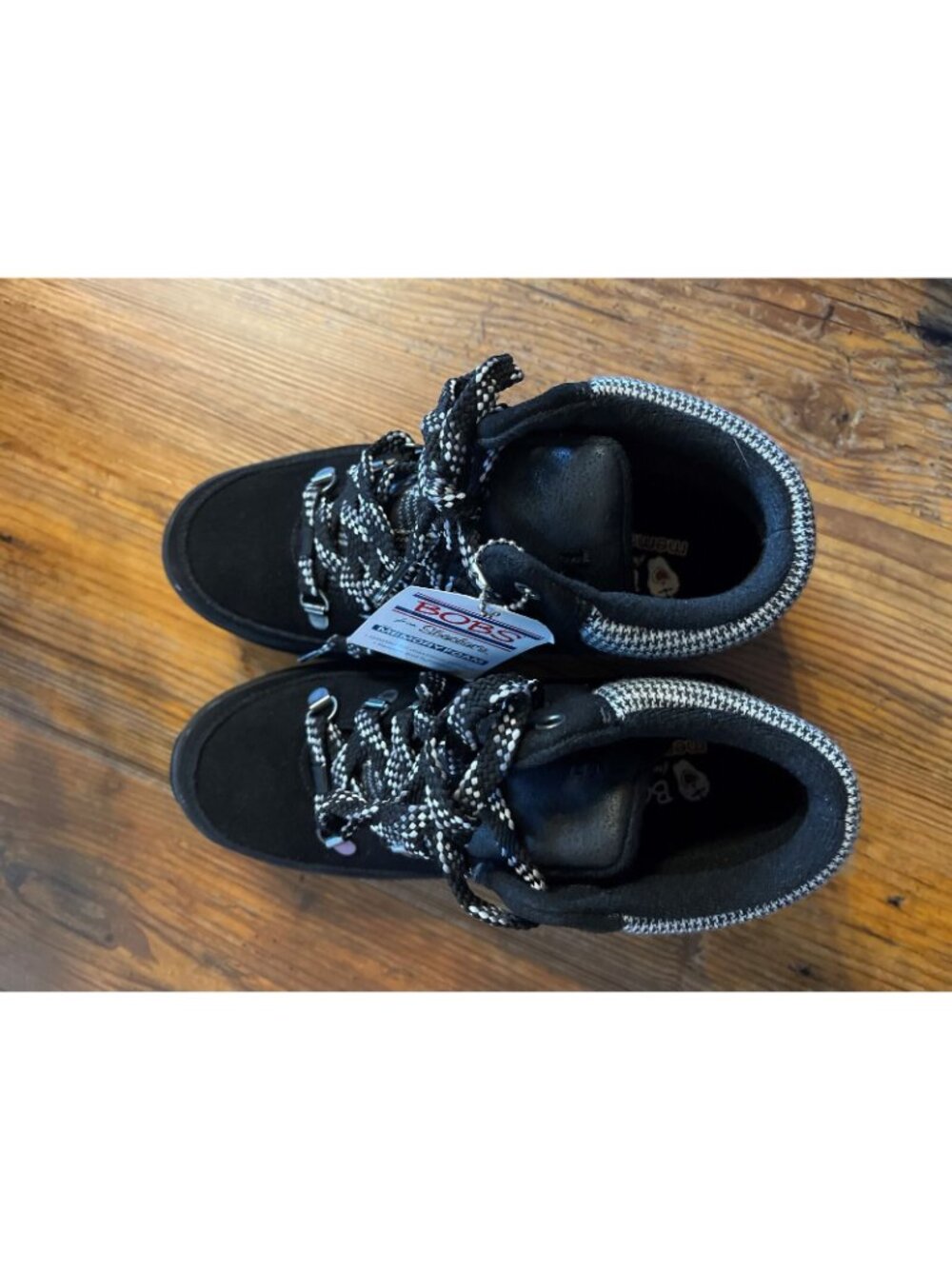 Skechers Bobs Broadies Hiker Boot - Memory Foam, Black, Size 6.5 US New With Tag - Picture 2 of 5